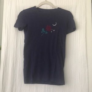 Rose and moon tee-shirt